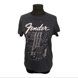 Vintage Fender Graphic T-shirt in dark blue/gray